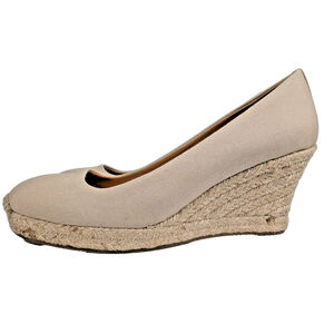 J. Crew Shoes Women’s Espadrille Wedges Canvas Size 9.5 M Flax Color Beige Beach